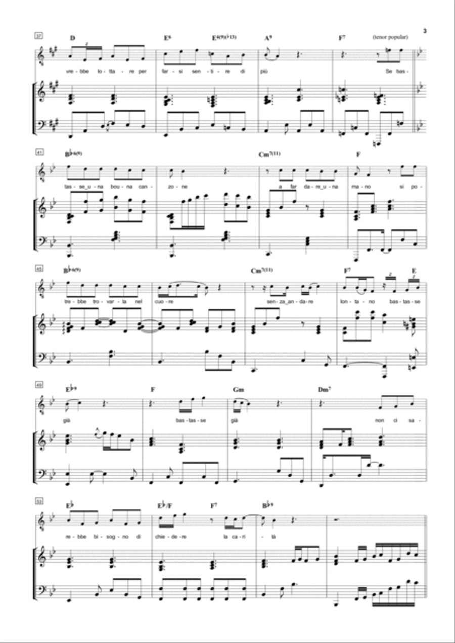 Se Bastasse Una Canzone Voice scores gallery preview page 3