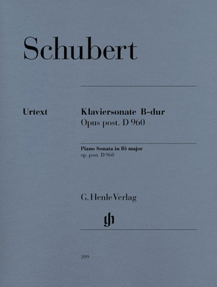 Book cover for Piano Sonata B Flat Major D 960