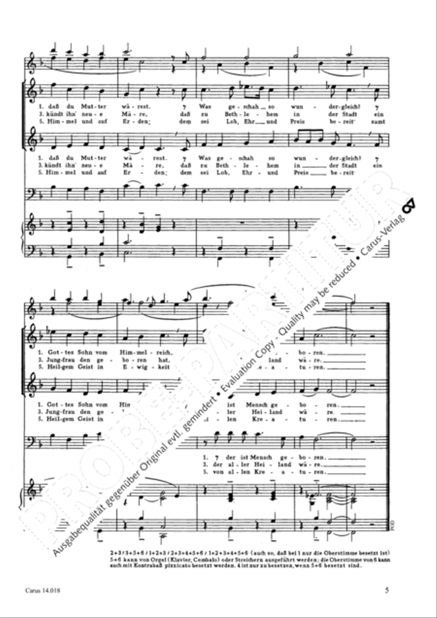 Der Tag, der ist so freudenreich 3-Part scores gallery preview page 4