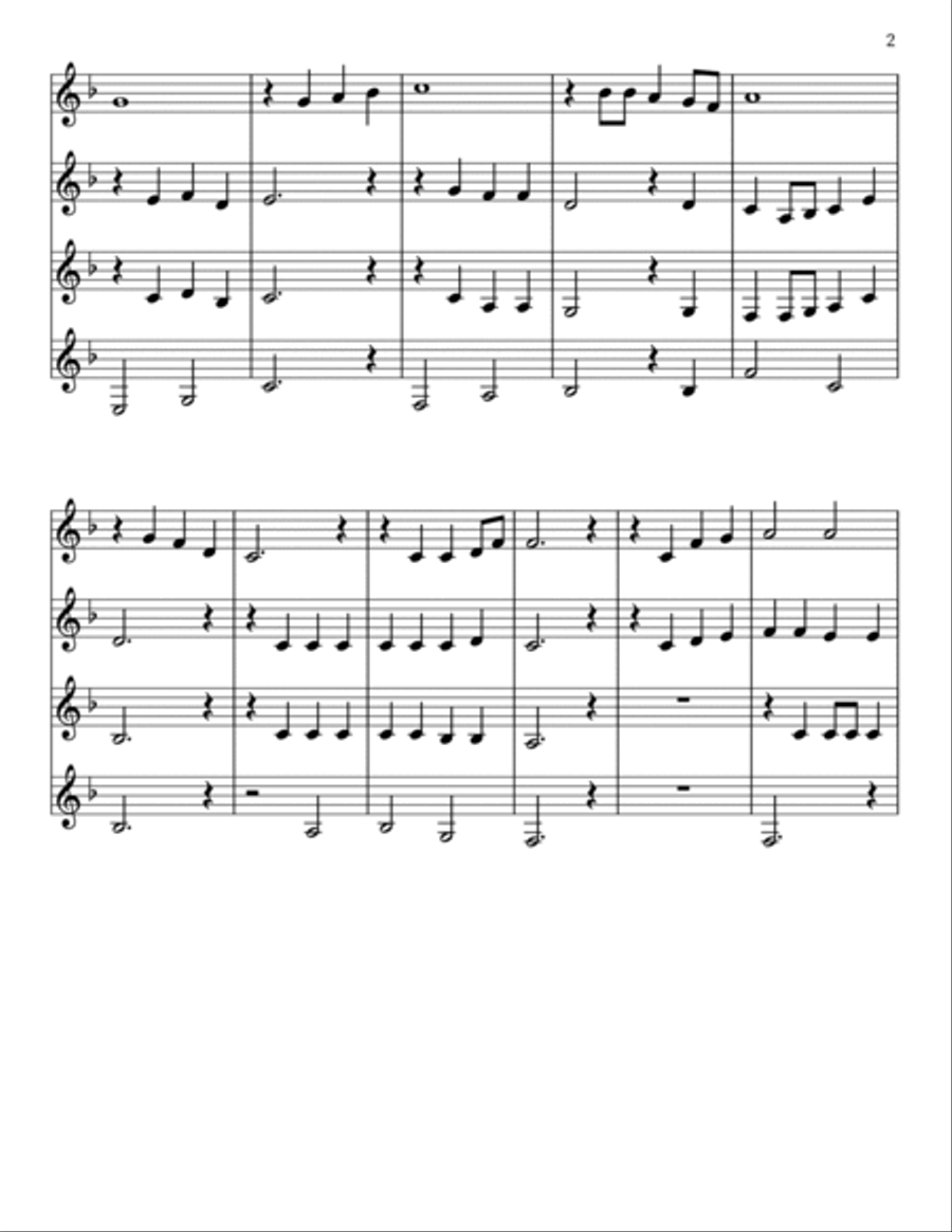 O Waly, Waly O Waly, Waly Bass Clarinet scores gallery preview page 2