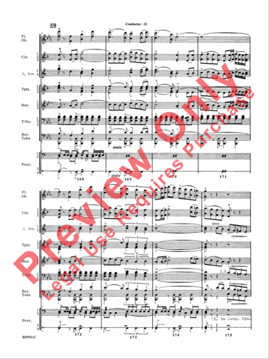 Alvamar Overture Concert Band scores gallery preview page 25