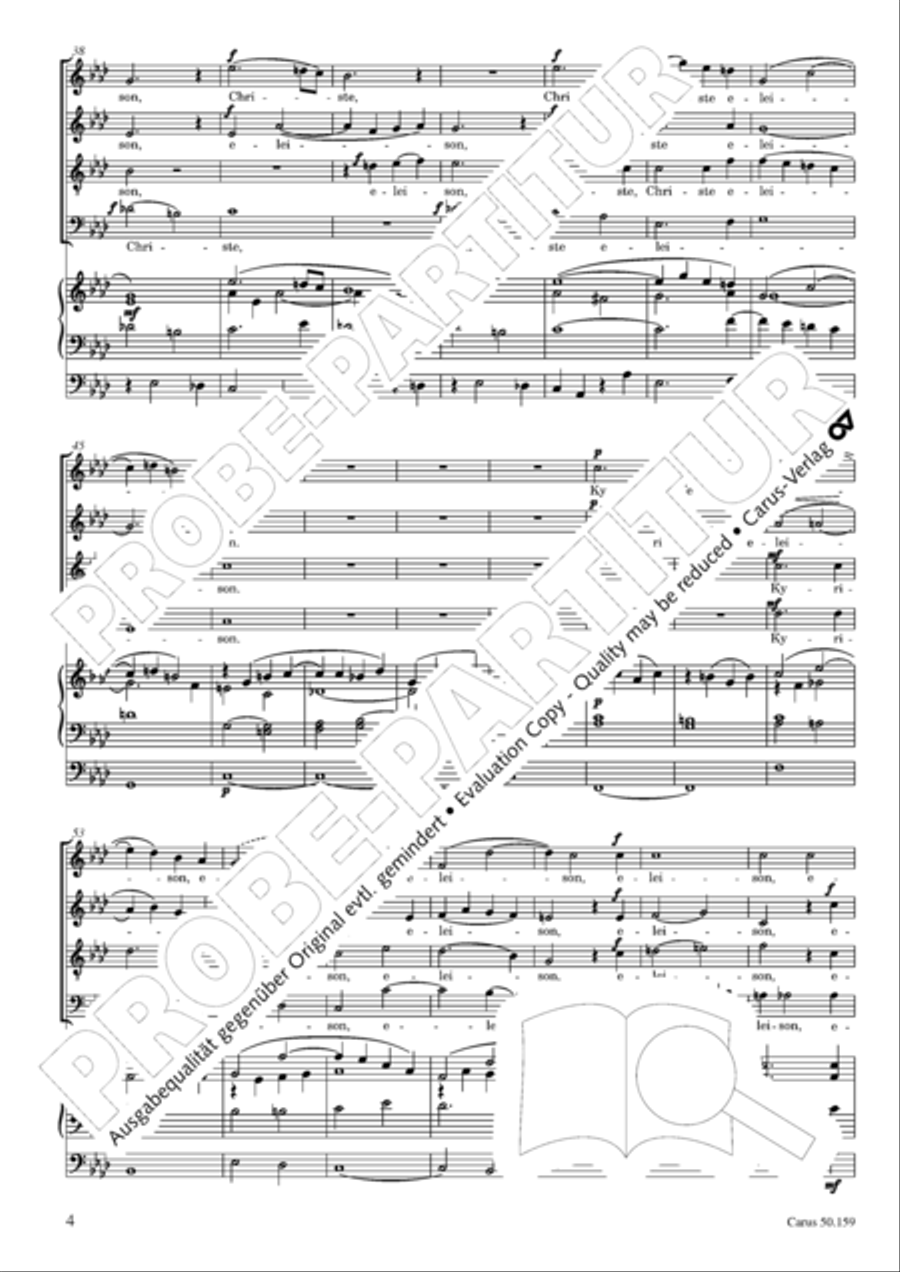 Mass in F Minor (Missa in f) 4-Part scores gallery preview page 5