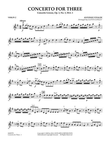 Concerto for Three - Violin 2