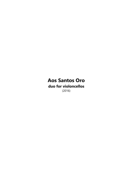 Aos Santos Oro