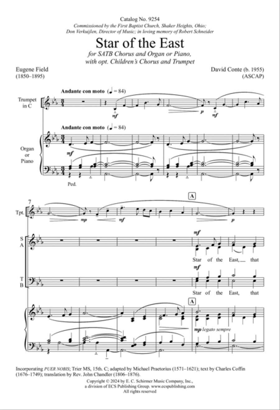 Star of the East 4-Part scores gallery preview page 3