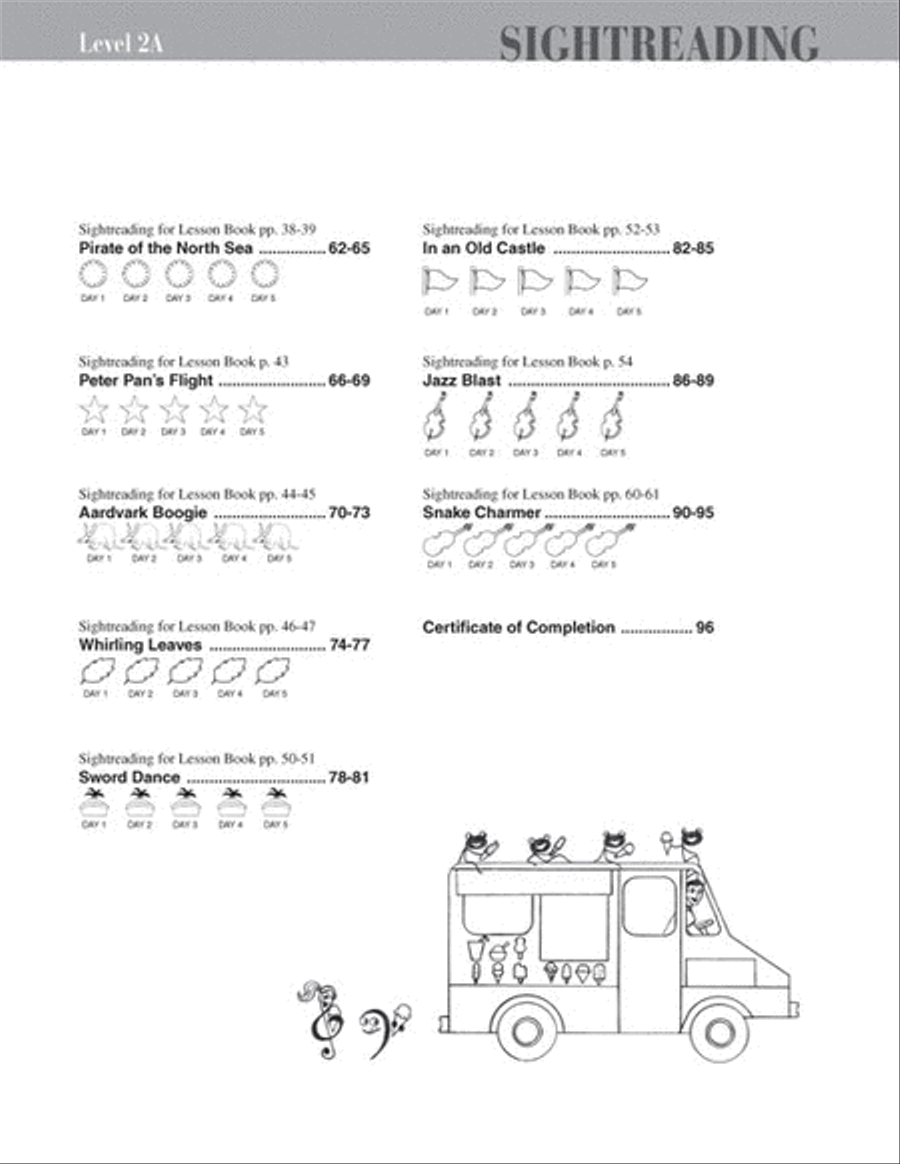 Level 2A – Sightreading Book Piano Method scores gallery preview page 3