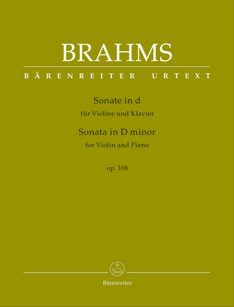 Sonata for Violin and Piano D minor op. 108 Violin Solo scores gallery preview page 1