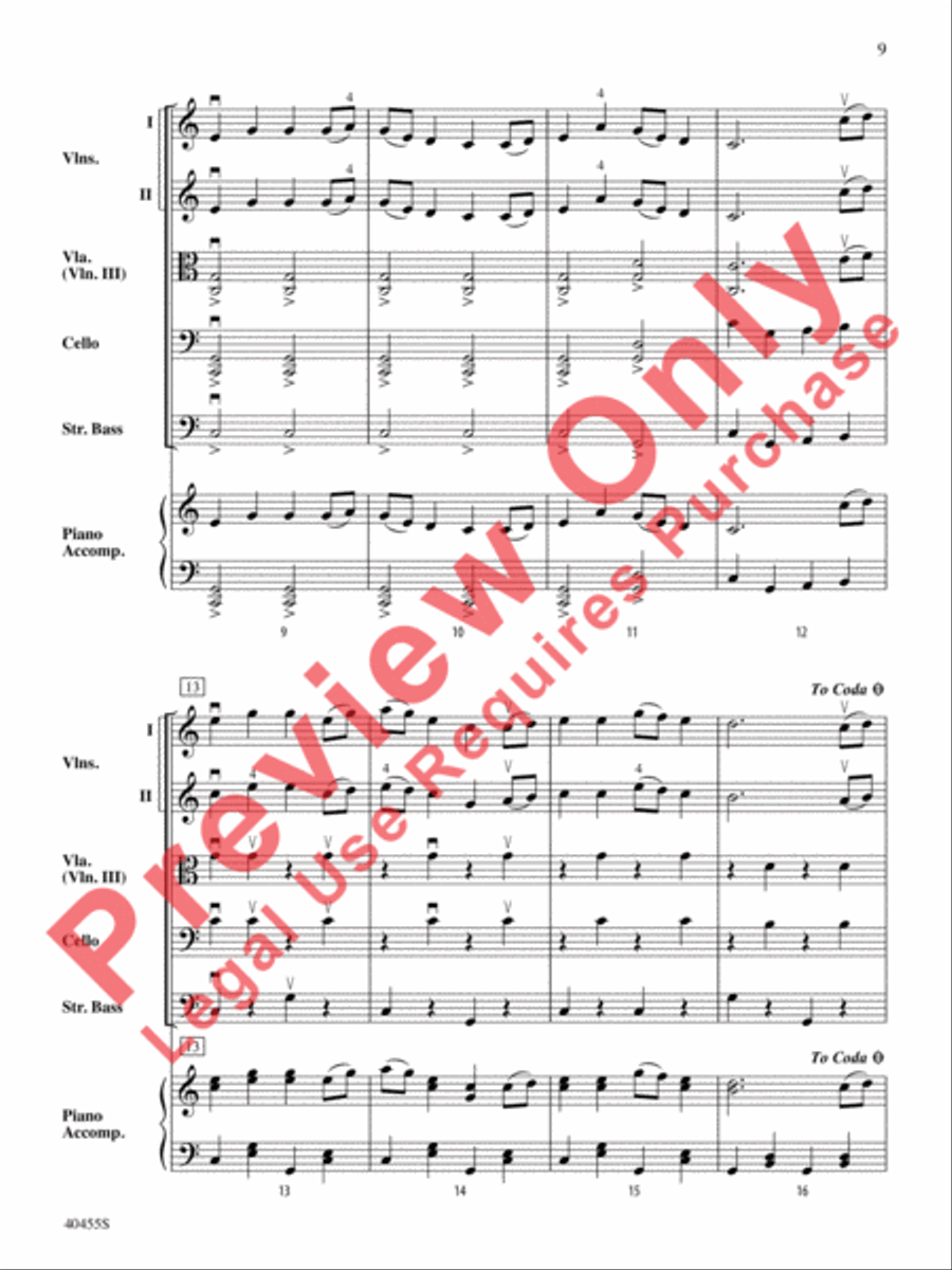 Forest Hills Folk Suite String Orchestra scores gallery preview page 10
