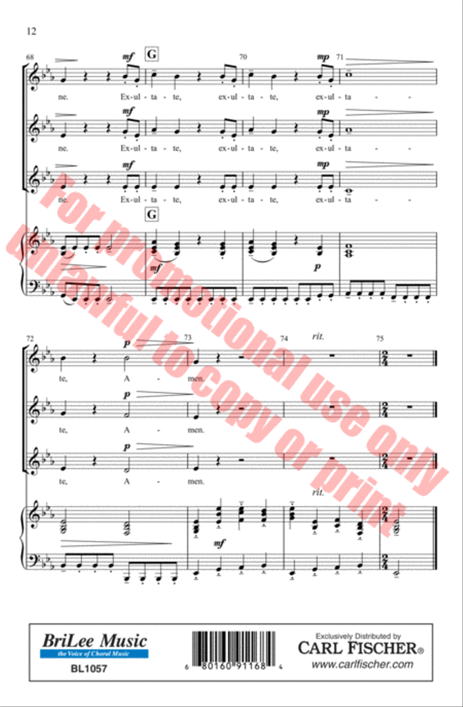 Exultate Justi SSA scores gallery preview page 13