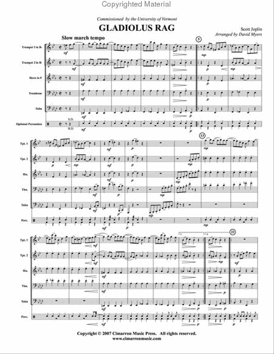 Gladiolus Rag School and Community scores gallery preview page 2