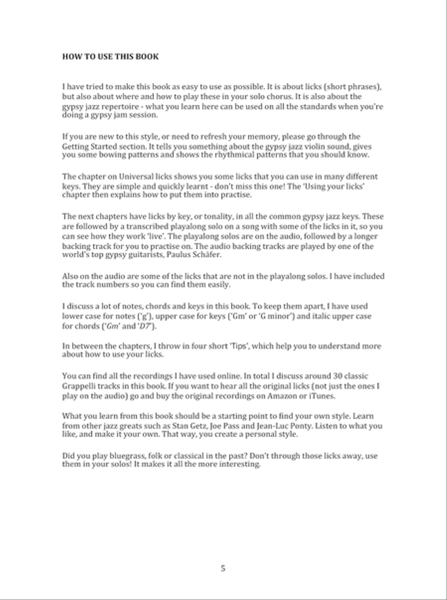 Grappelli Licks: The Vocabulary of Gypsy Jazz Violin Solo scores gallery preview page 6