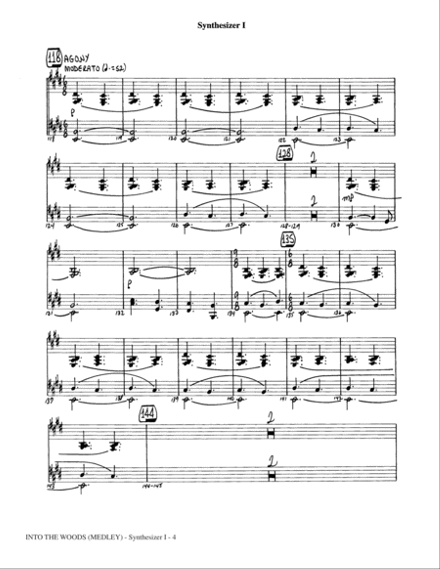 Into The Woods (Medley) - Synthesizer I Choir scores gallery preview page 4