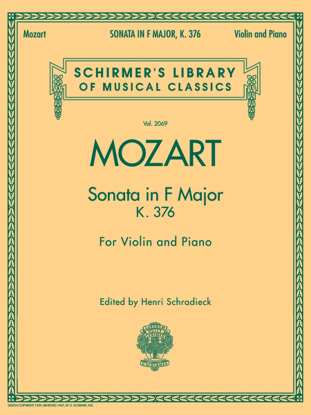 Sonata in F Major, K. 376 (Piano / Violin)