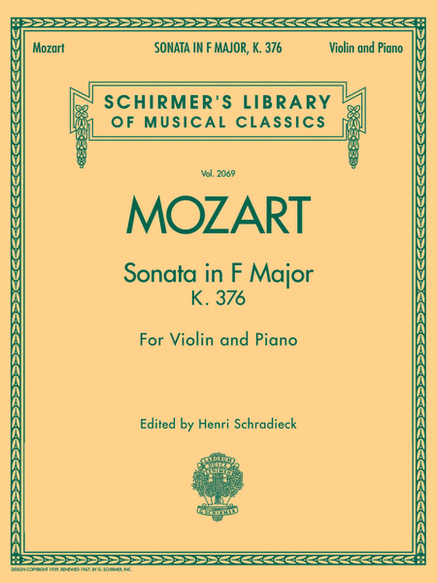Sonata in F Major, K376
