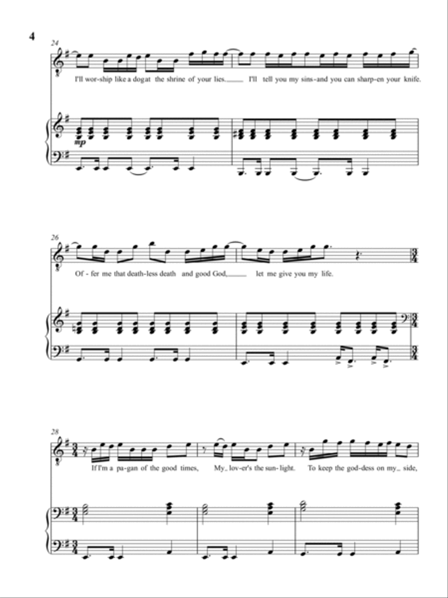 Take Me To Church Voice scores gallery preview page 4