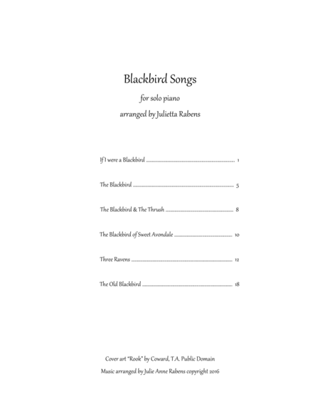 Blackbird Songs for piano image number null