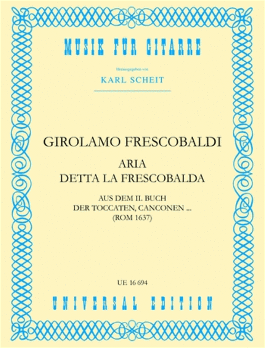 Aria Detta La Frescobalda, Gui Guitar scores gallery preview page 1