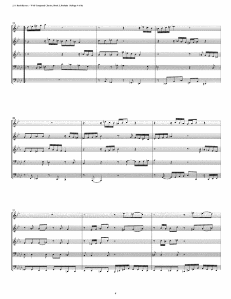 Prelude 18 from Well-Tempered Clavier, Book 2 (Brass Quintet) image number null