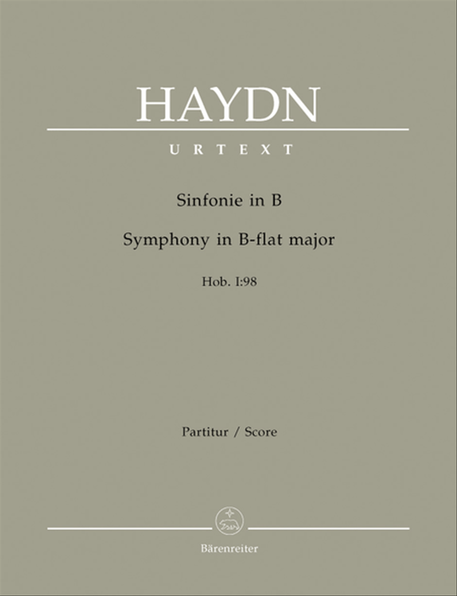 Symphony B flat major Hob. I:98 Orchestra scores gallery preview page 1