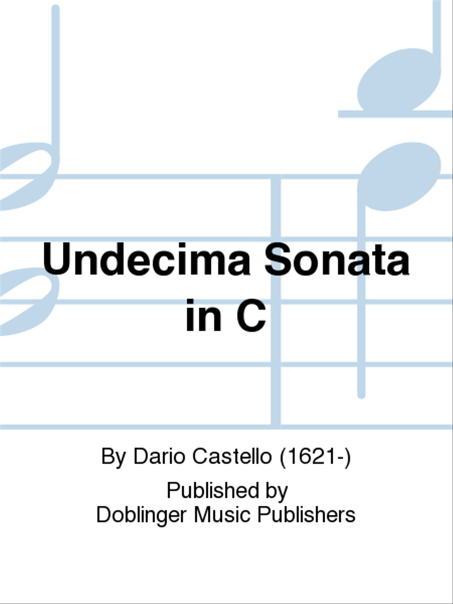 Undecima Sonata in C Undecima Sonata in C Piano scores gallery preview page 1