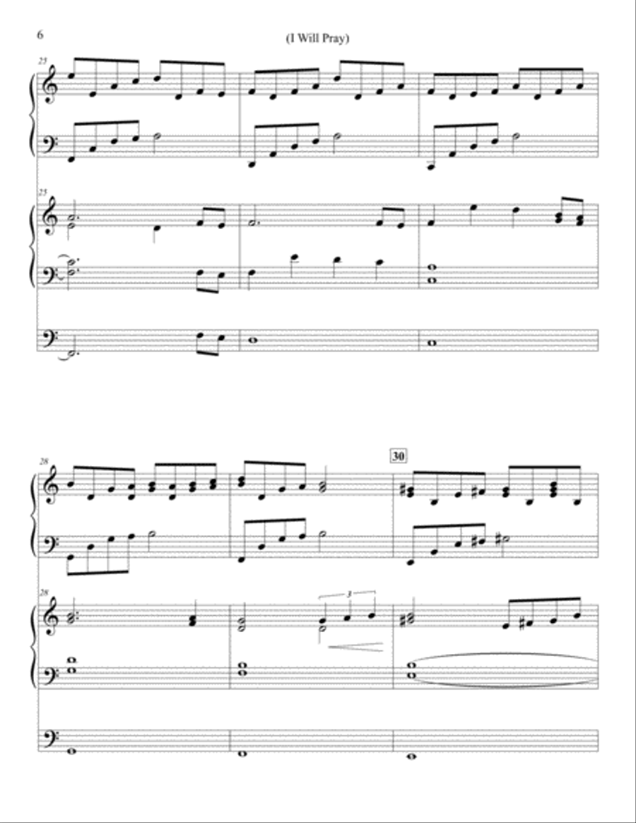 I Will Pray - Piano and Organ Piano scores gallery preview page 6