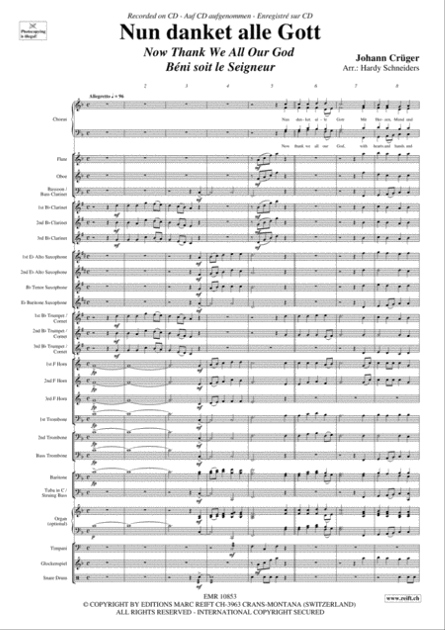 Nun danket alle Gott 4-Part scores gallery preview page 4