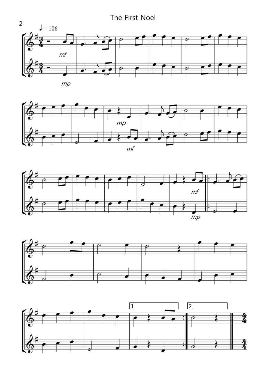 8 Easy Christmas Duets for Alto Saxophone 8 Easy Christmas Duets for Alto Saxophone Woodwind Trio scores gallery preview page 2