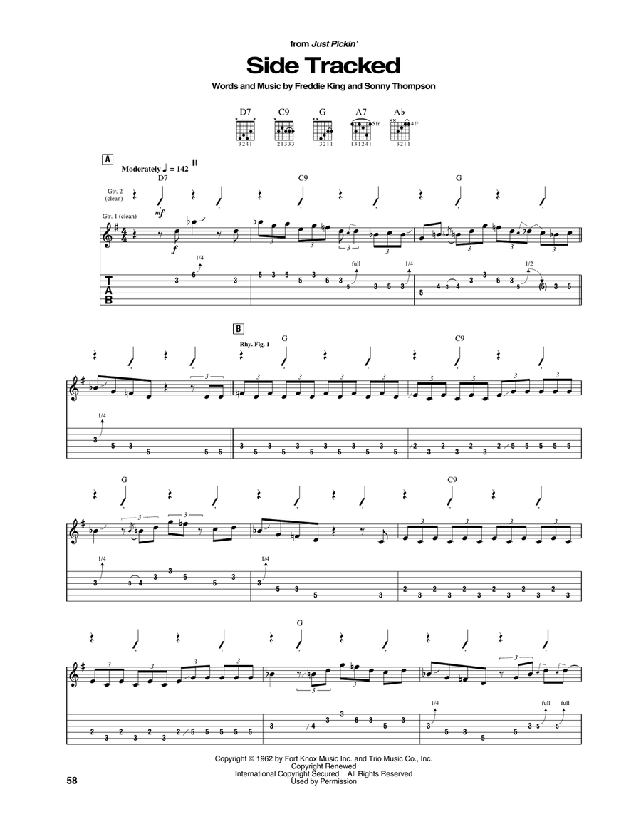Side Tracked Acoustic Guitar scores gallery preview page 1