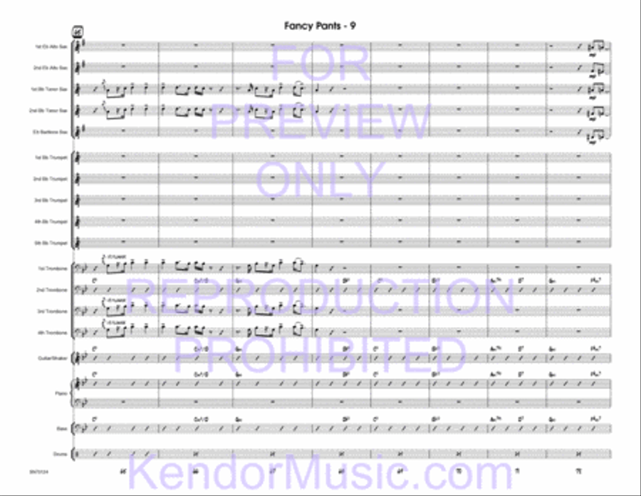 Fancy Pants (Full Score) Jazz Ensemble scores gallery preview page 10
