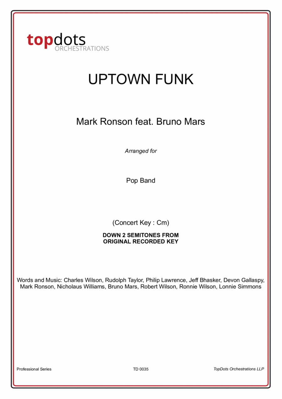 Uptown Funk Voice scores gallery preview page 1