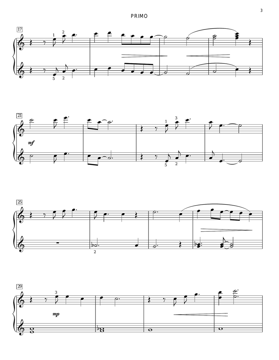 Just The Way You Are Piano Duet scores gallery preview page 4