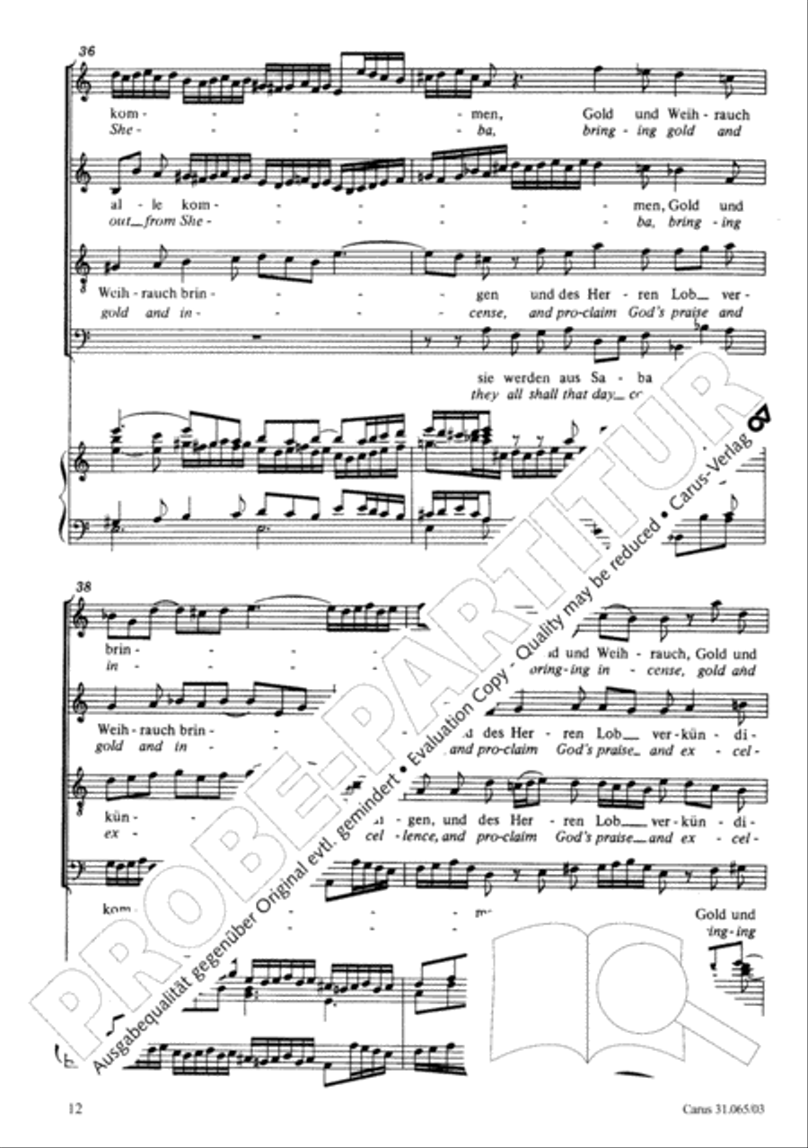 They all shall day come out from Sheba (Sie werden aus Saba alle kommen) TB scores gallery preview page 13