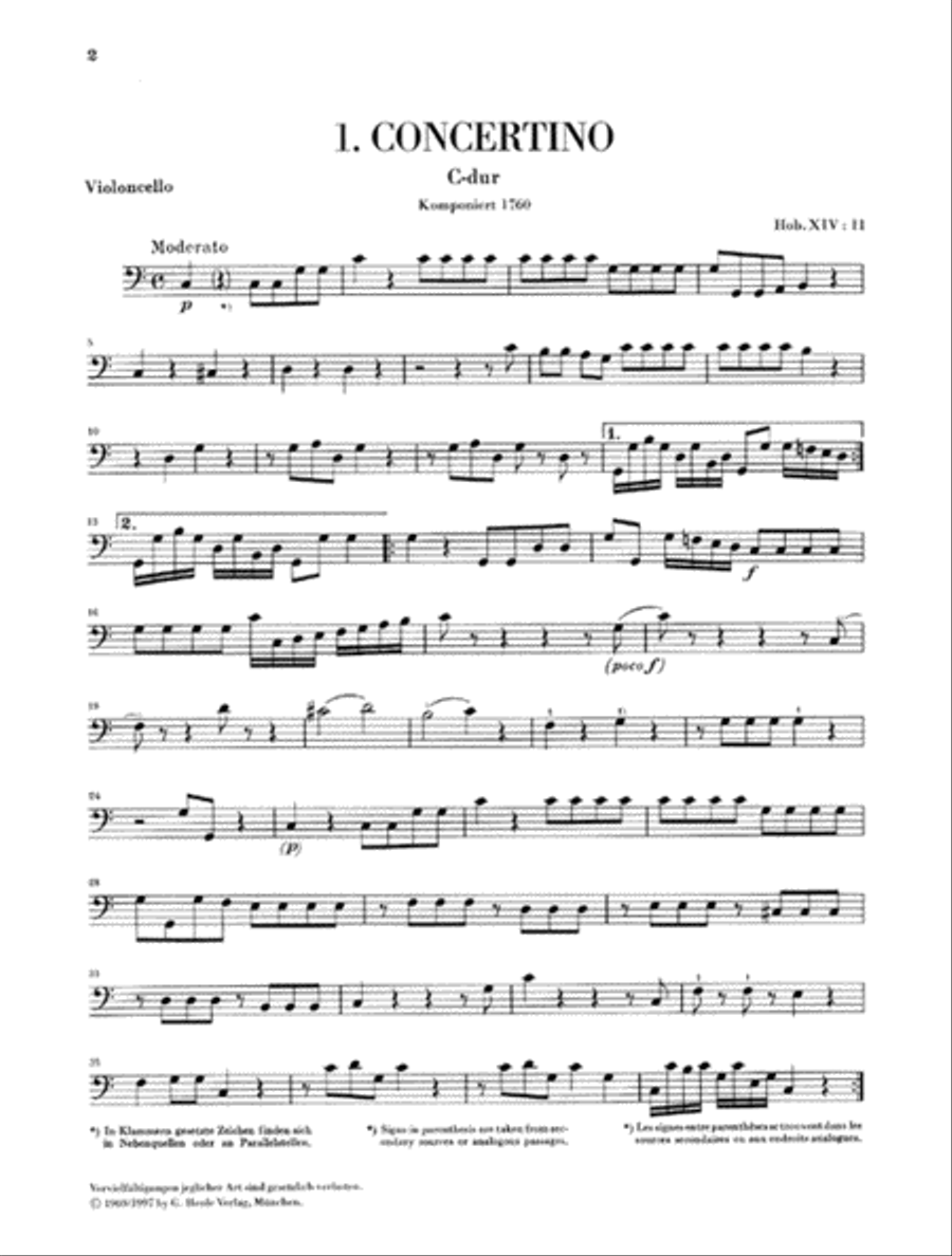 Concertini for Piano (Harpsichord) with Two Violins and Violoncello Piano Quartet scores gallery preview page 4