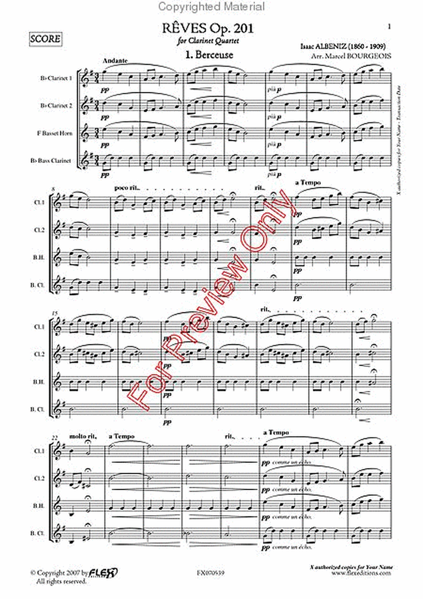 Reves, Op. 201: 1: Berceuse, 2: Scherzino, 3: Champ D'Amour