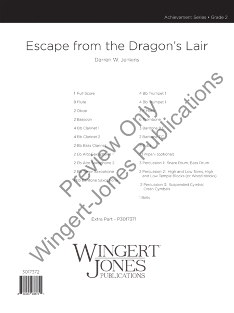 Escape from the Dragons Lair Concert Band scores gallery preview page 2