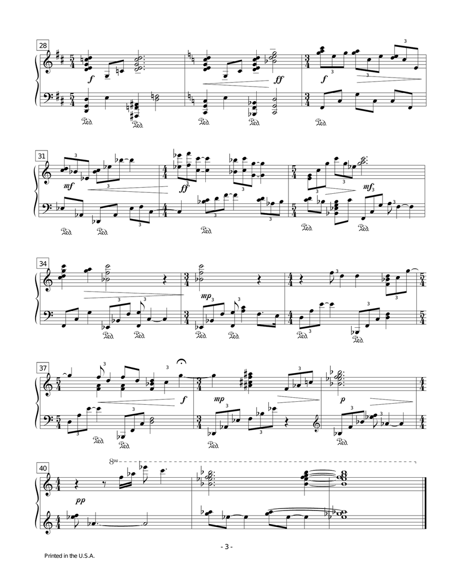 Three Impressionistic Pieces for Piano Piano Solo scores gallery preview page 3