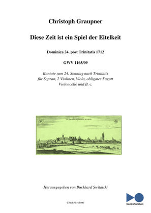 Book cover for Graupner Christoph Cantata Diese Zeit ist ein Spiel der Eitelkeit GWV 1165/09