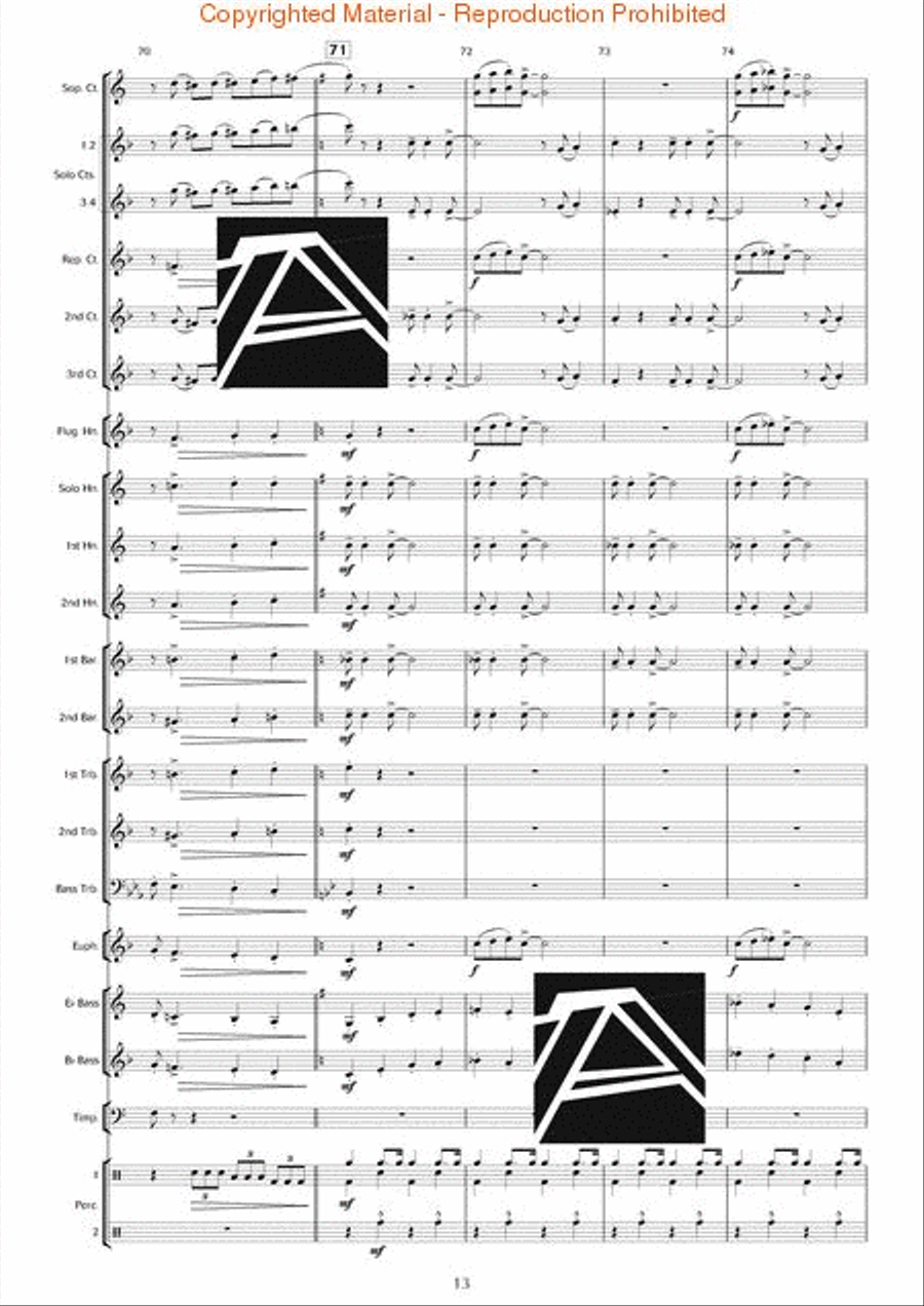 Rapsodia Borealis (for Trombone & Piano) Piano Accompaniment scores gallery preview page 14