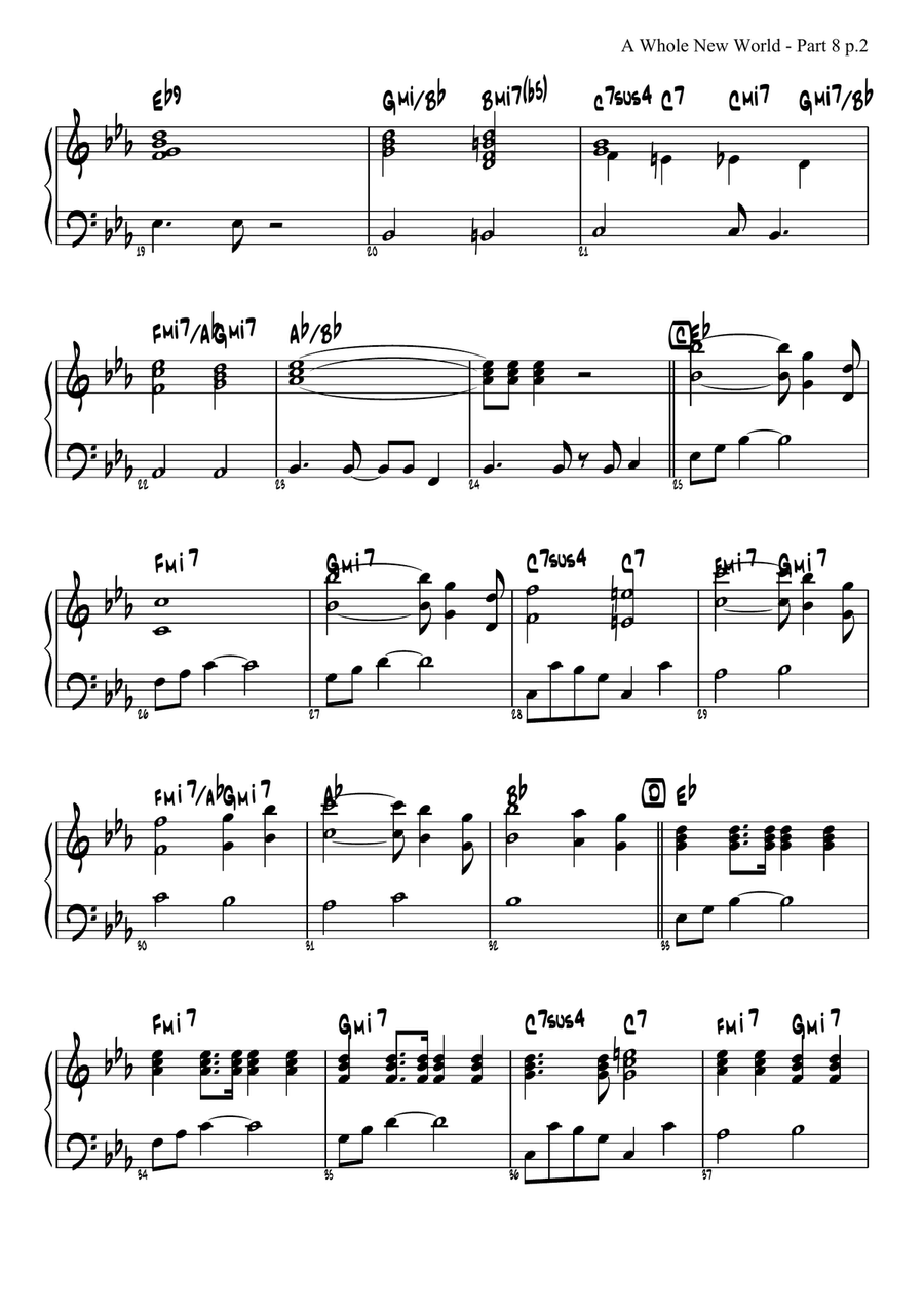 A Whole New World (from 'Aladdin') Jazz Ensemble scores gallery preview page 6