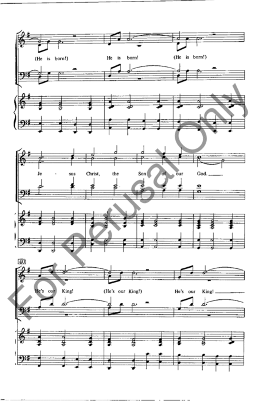 He Is Born 4-Part scores gallery preview page 5