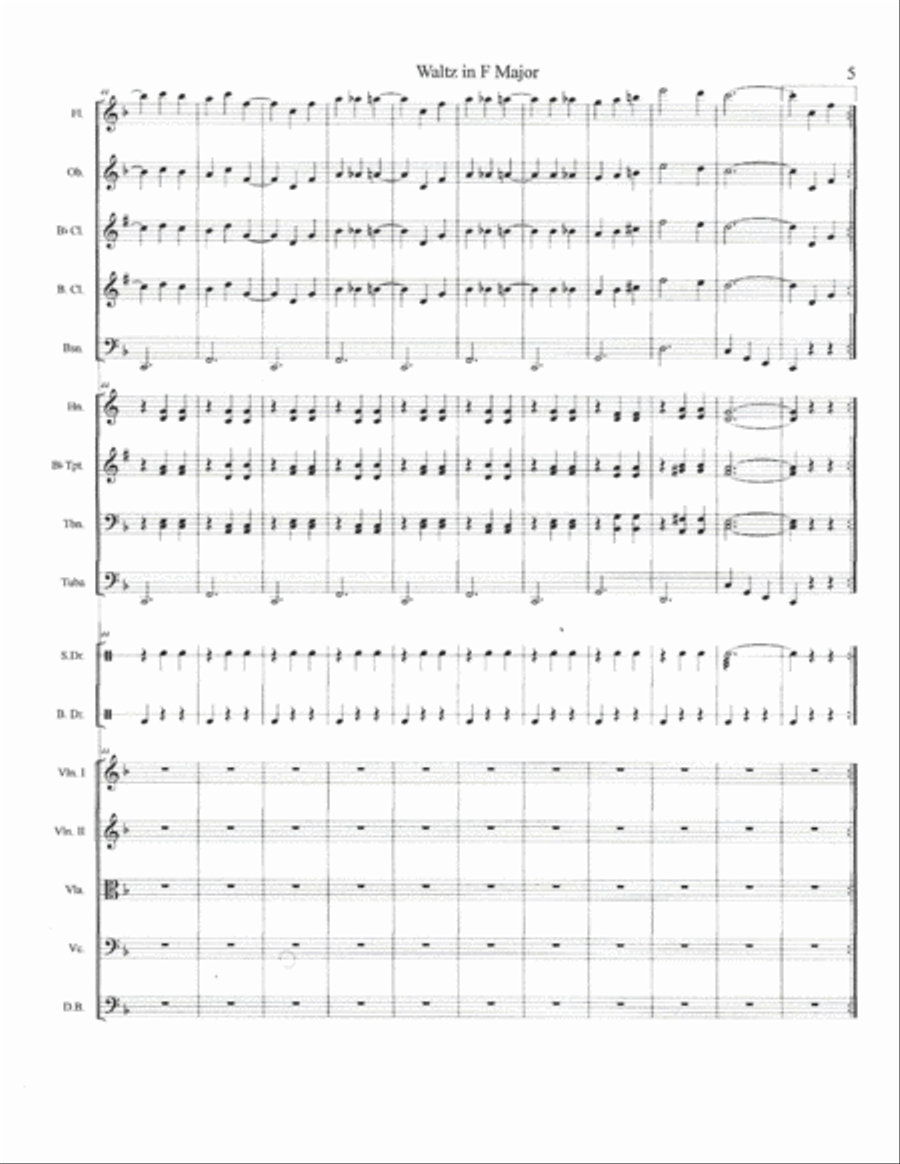 Waltz in F Major--Full Orchestra Full Orchestra scores gallery preview page 5