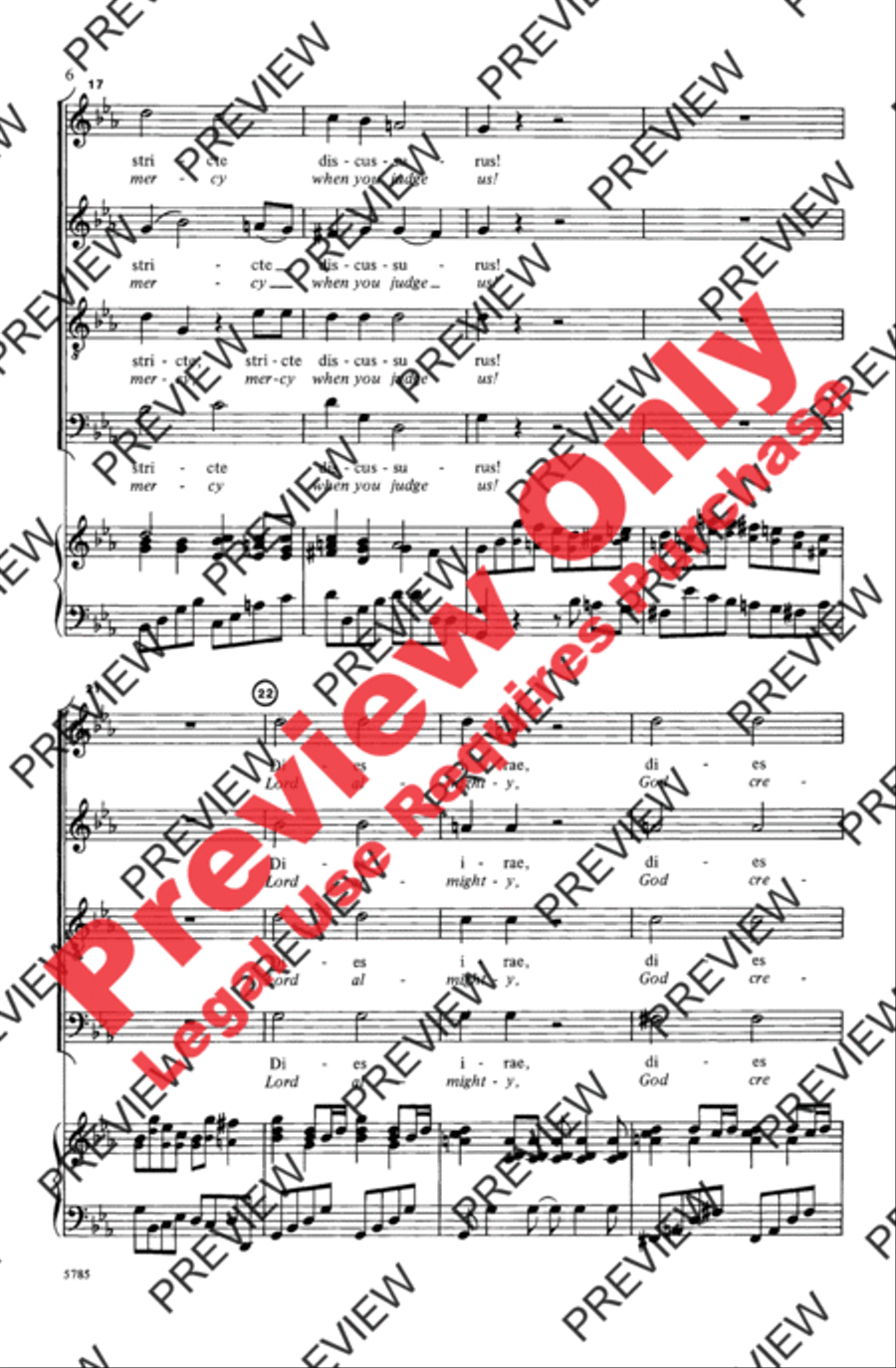 Dies Irae (from Requiem) Dies Irae (from Requiem) 4-Part scores gallery preview page 6