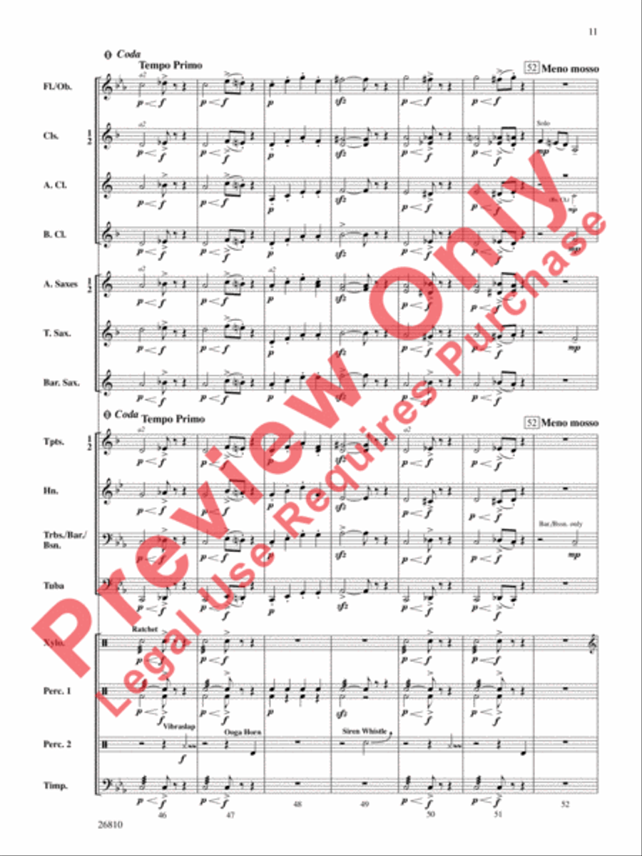 Ghosts in the Graveyard Concert Band scores gallery preview page 12