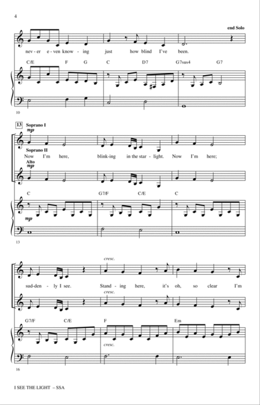I See The Light (from Tangled) (arr. Mac Huff) SSA scores gallery preview page 2