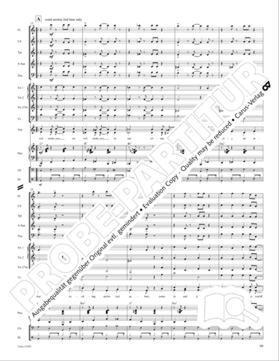 Circus Allegro Circus Allegro Choir scores gallery preview page 100