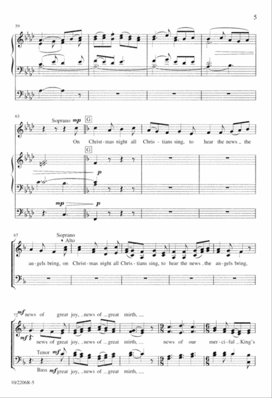 Sussex Carol Divisi scores gallery preview page 5
