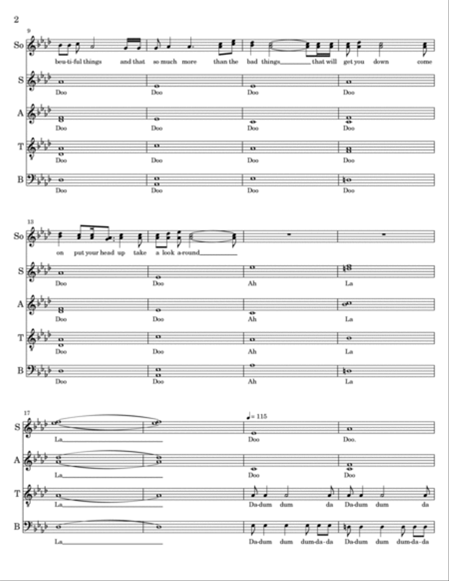 A List of Beautiful Things Divisi scores gallery preview page 2