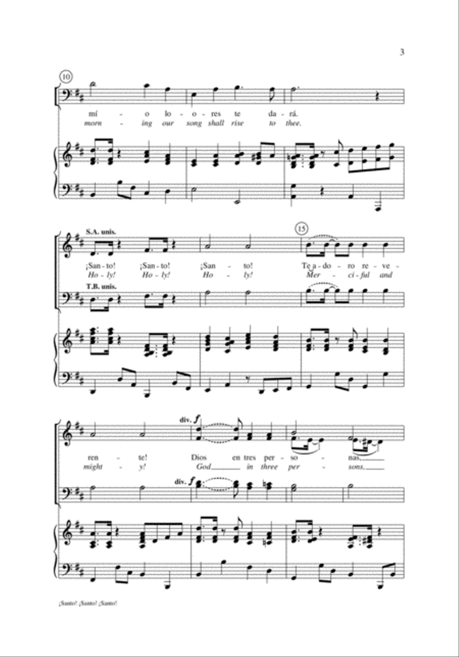 Santo, Santo, Santo Santo, Santo, Santo 4-Part scores gallery preview page 3