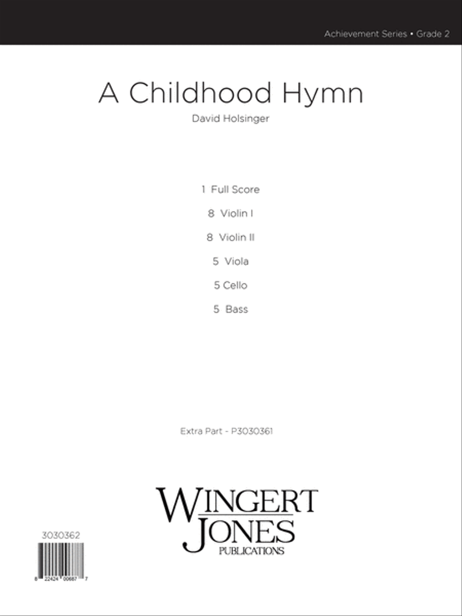 A Childhood Hymn (Score) String Orchestra scores gallery preview page 1