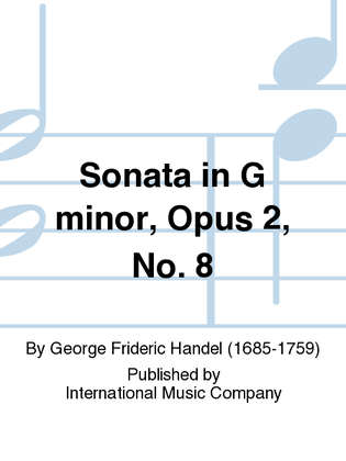 Book cover for Sonata In G Minor, Opus 2, No. 8